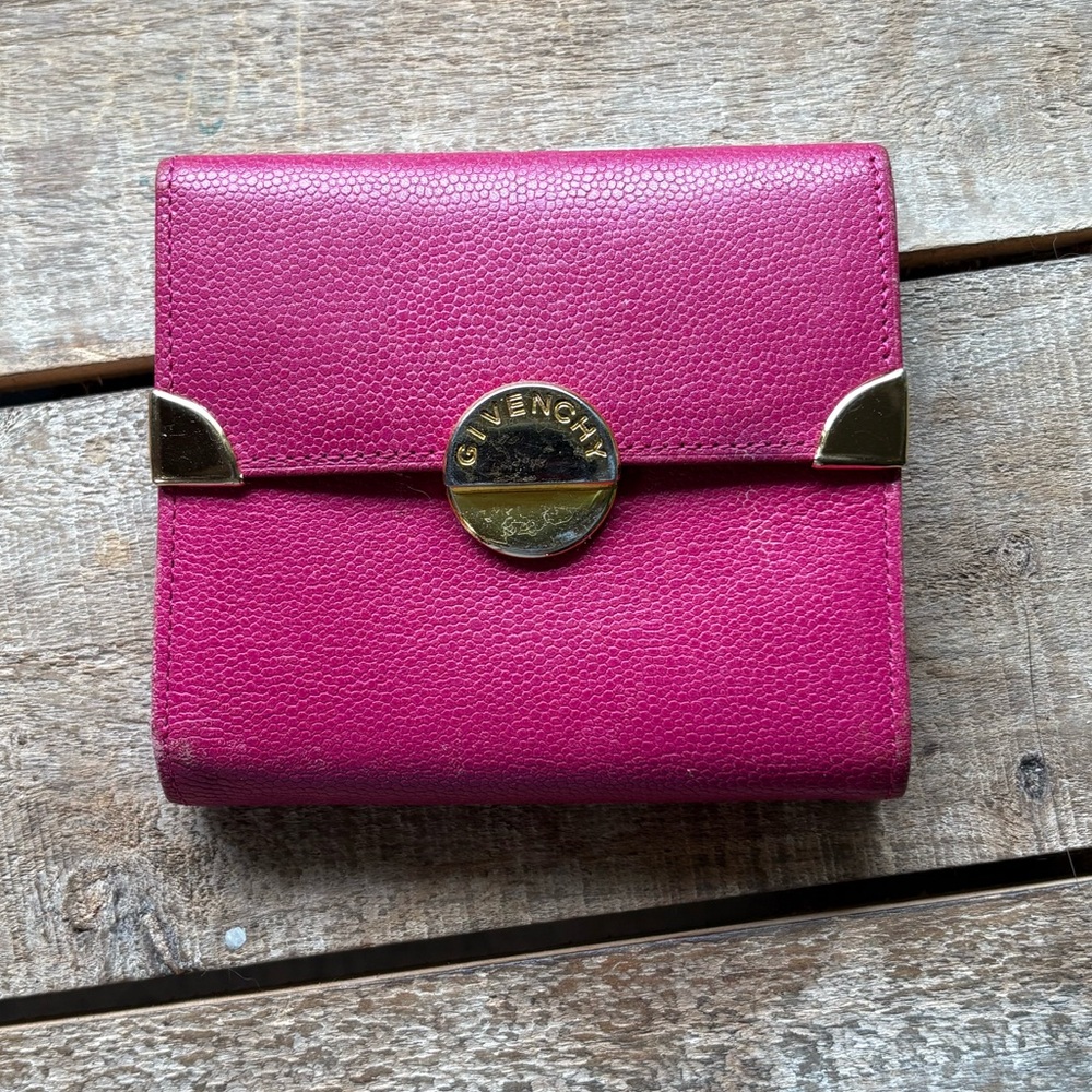 Givenchy Pink Leather Wallet with Minimalist Design